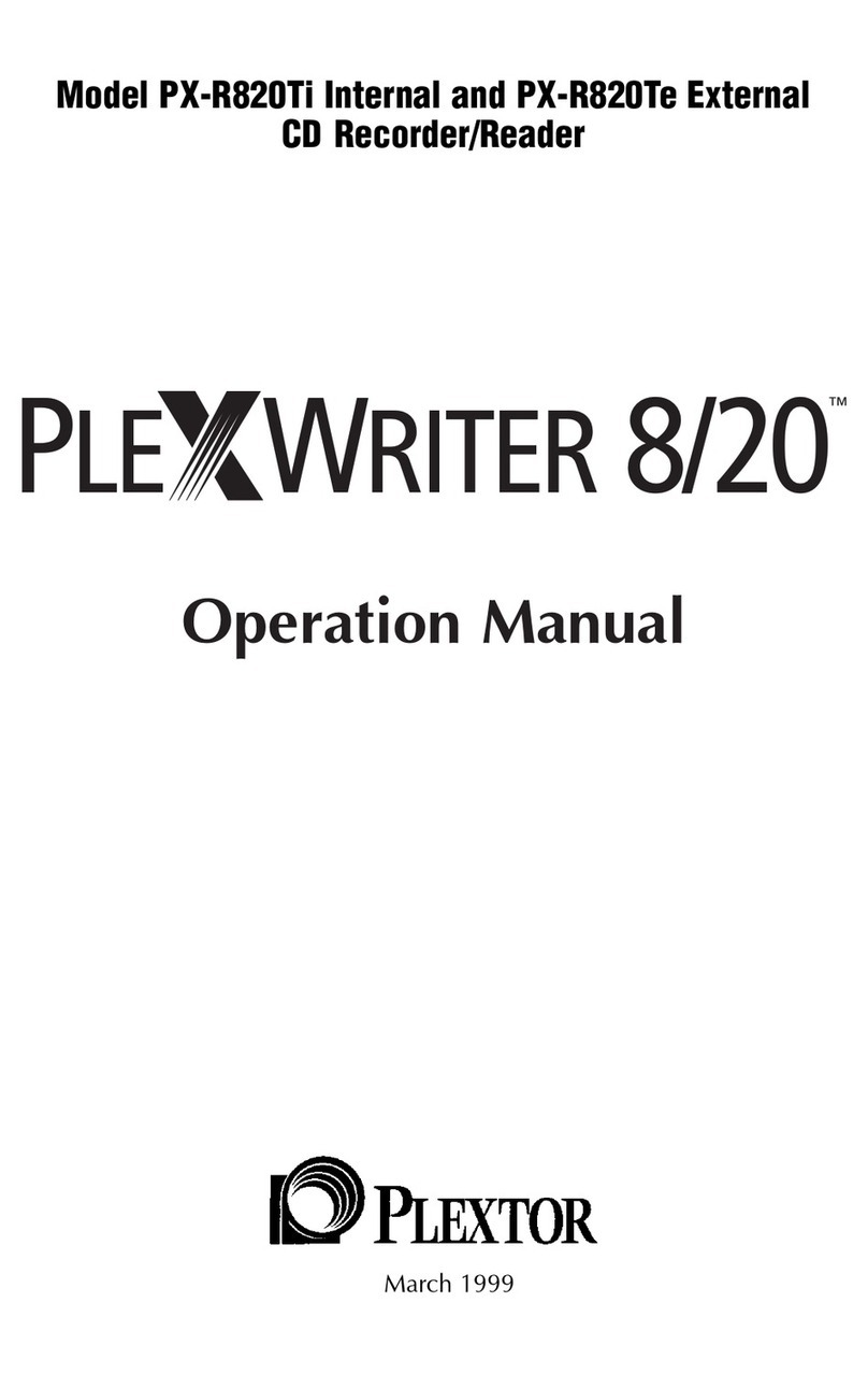 Plextor PX-R820Te Operation manual
