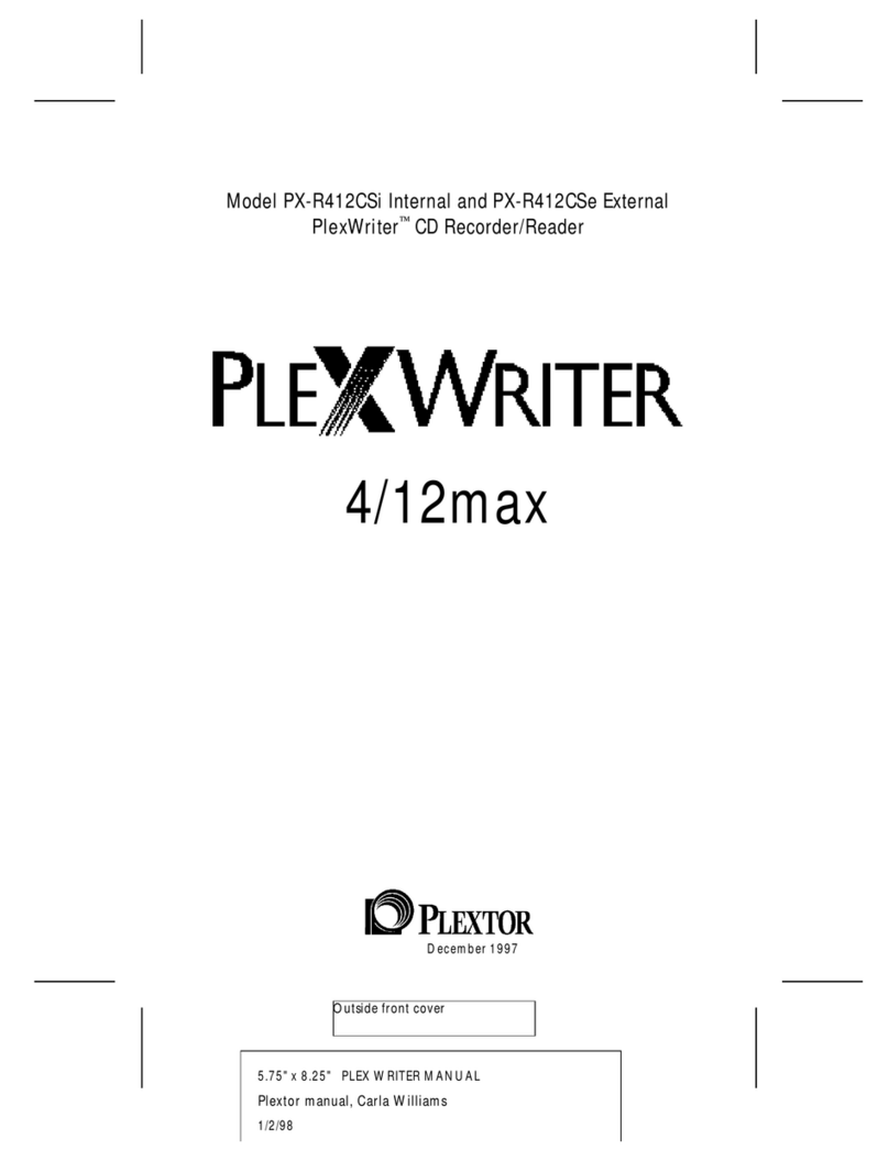 Plextor PX-R412CSe User manual