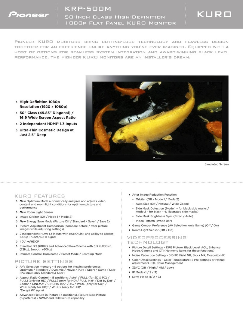 Pioneer Kuro KRP-600M User manual
