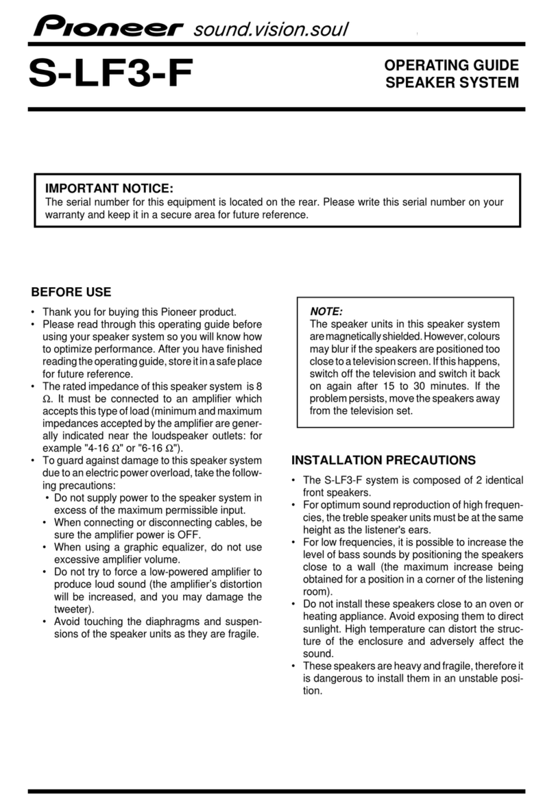 Pioneer S-LF3-F User manual