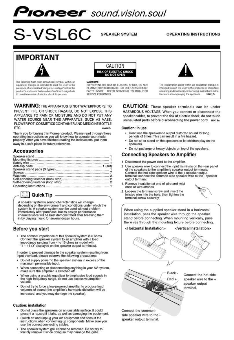 Pioneer S-VSL6C User manual