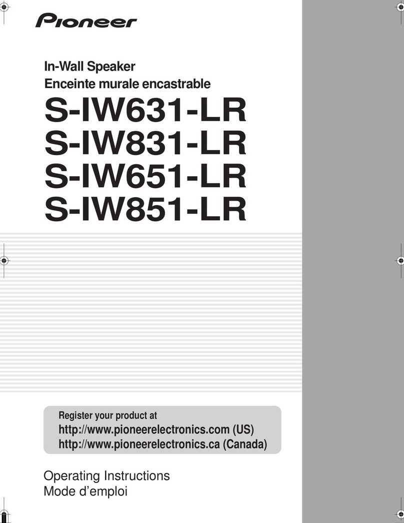 Pioneer S-IW631-LR - In-Wall Left And Right Pivoting Soft Dome Tweeter... User manual