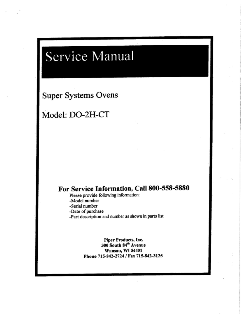 Piper Products Super Systems DO-2H-CT Service manual Piper Products Super Systems DO-2H-CT Service manual