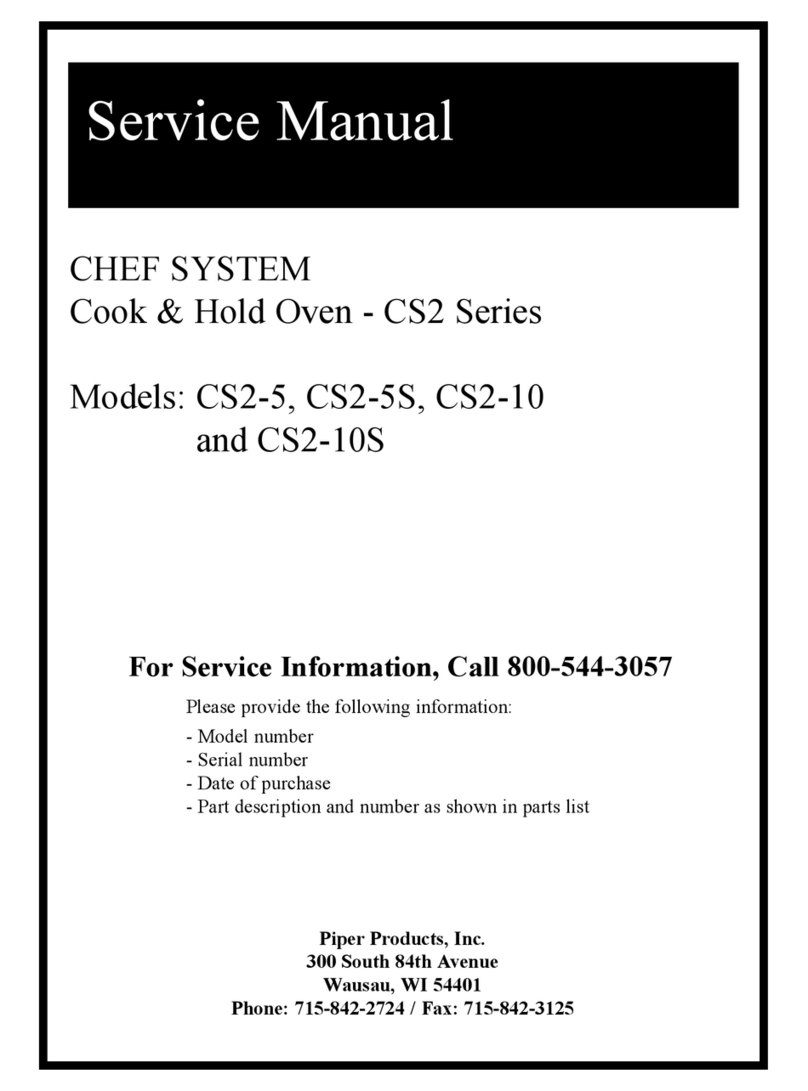 Piper Products CHEF SYSTEM CS2-10 Service manual Piper Products CHEF SYSTEM CS2-10 Service manual