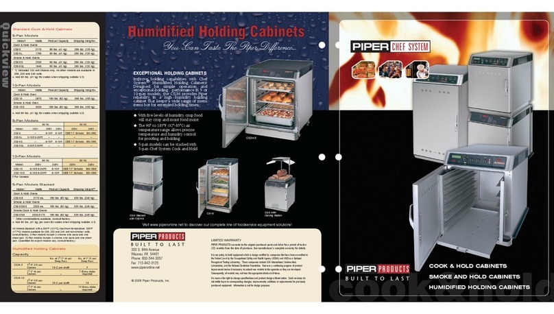Piper Products CHEF SYSTEM CS2-10 User manual