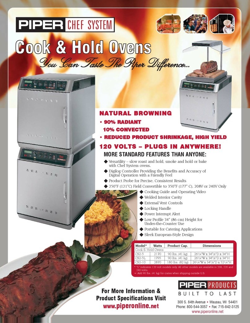 Piper Products CHEF SYSTEM CS2-10 User manual