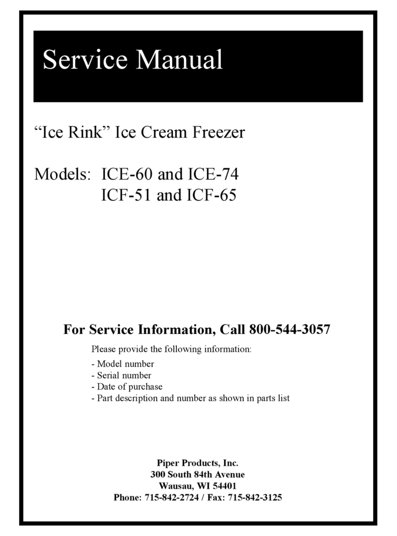 Piper Products Ice Rink ICE-60 Service manual