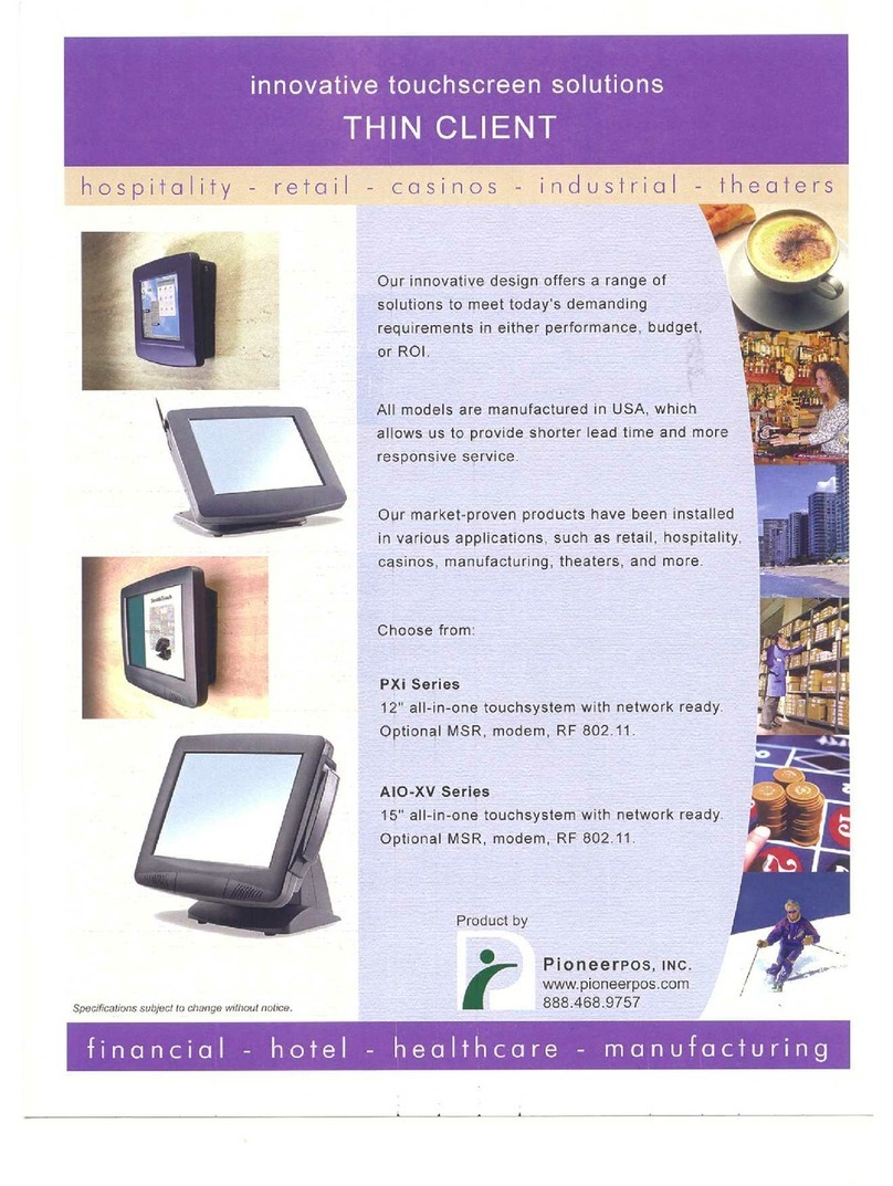 PIONEERPOS AIO-XV Specifications