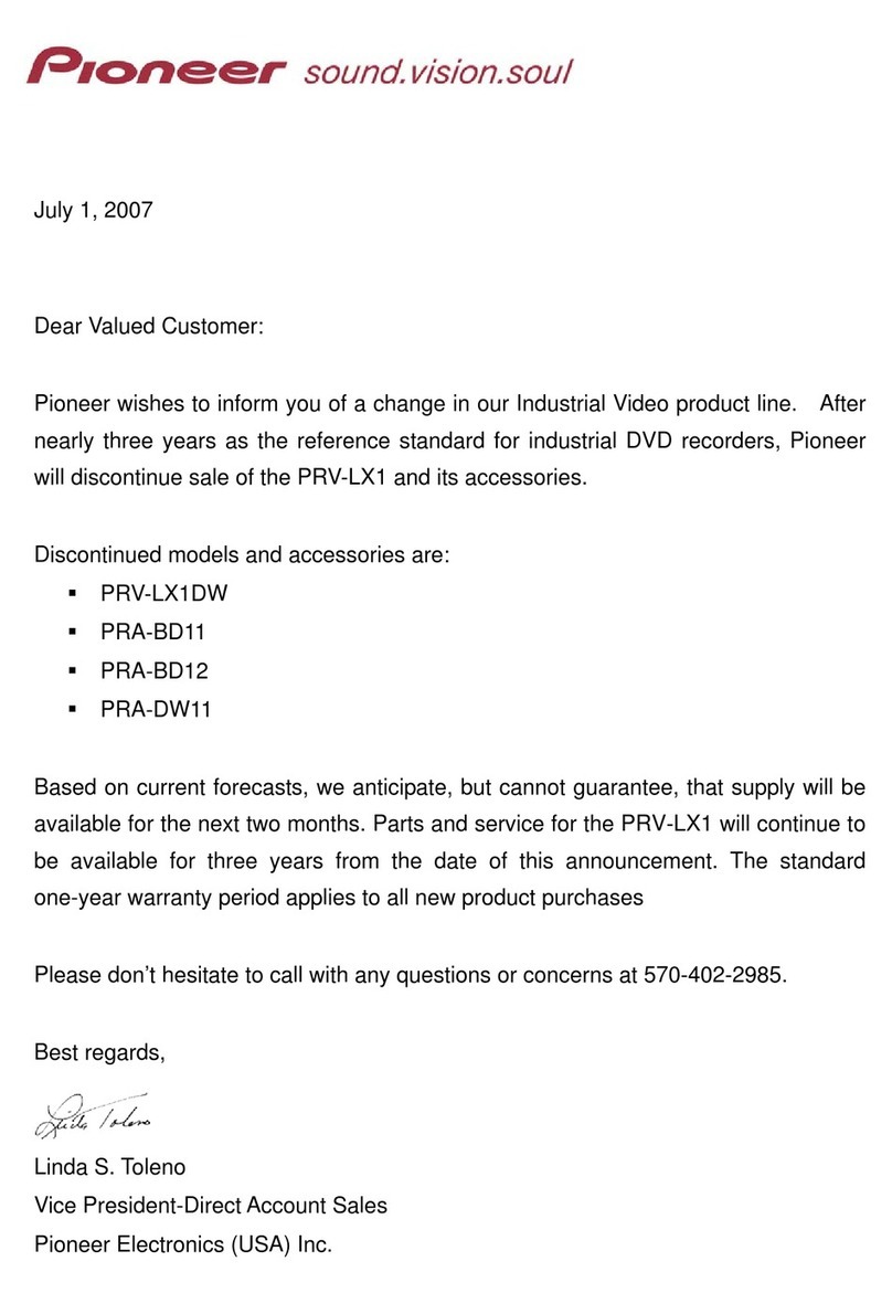 Pioneer PRV-LX1 Manual