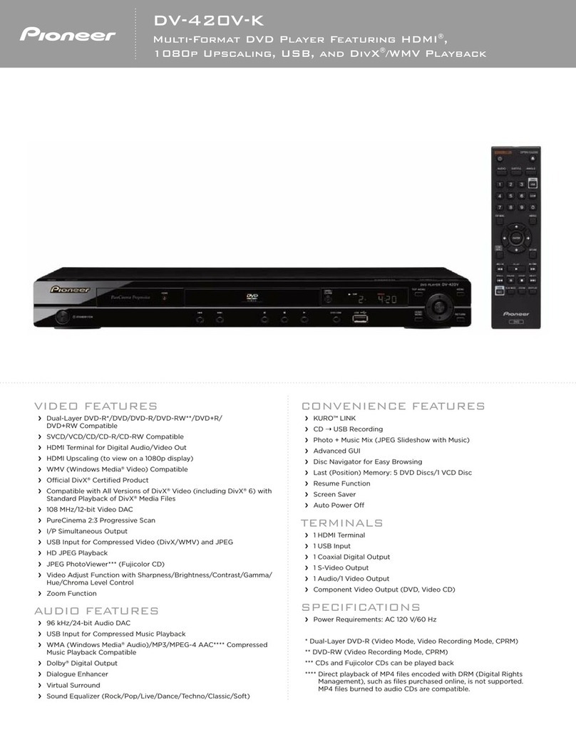 Pioneer DV-420V User manual