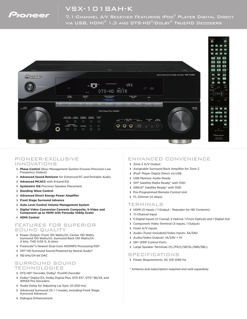 Pioneer VSX-1018AH-K User manual