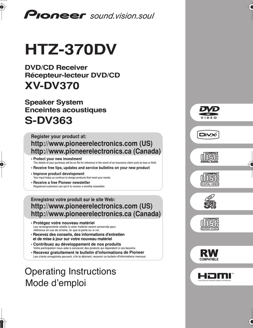 Pioneer HTZ-370DV operating instructions