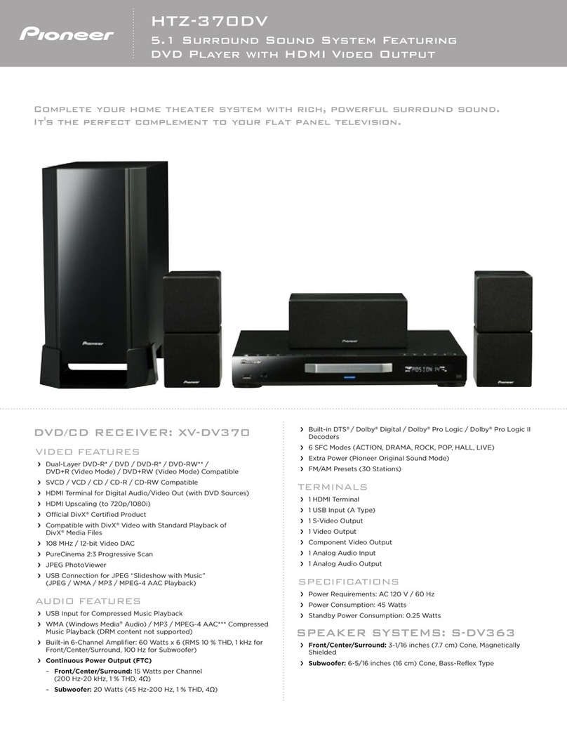 Pioneer HTZ-370DV User manual