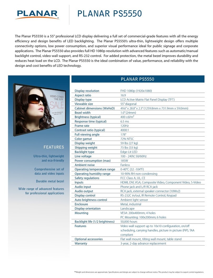 Planar PS5500 User manual