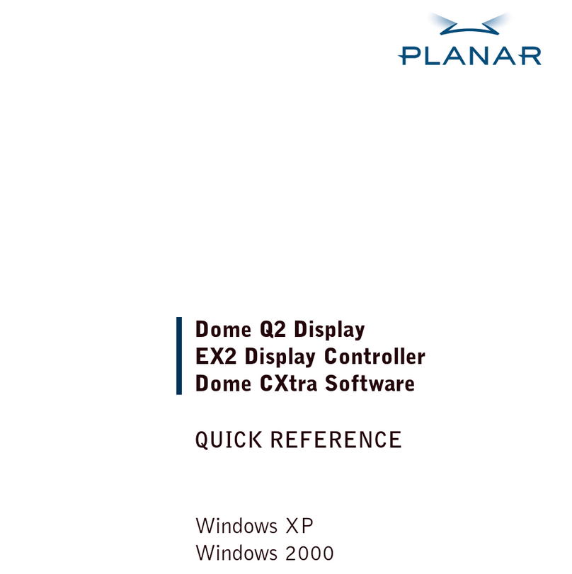 Planar Dome Q2 User manual