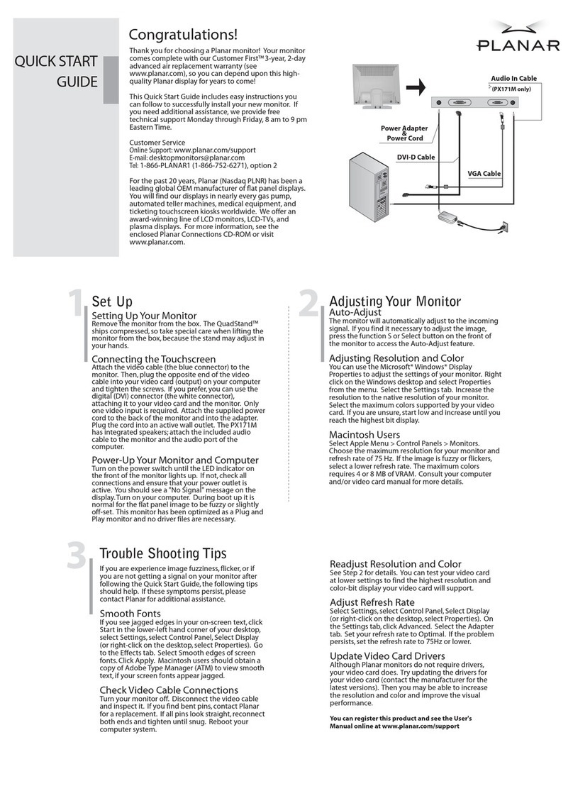 Planar PX171M User manual