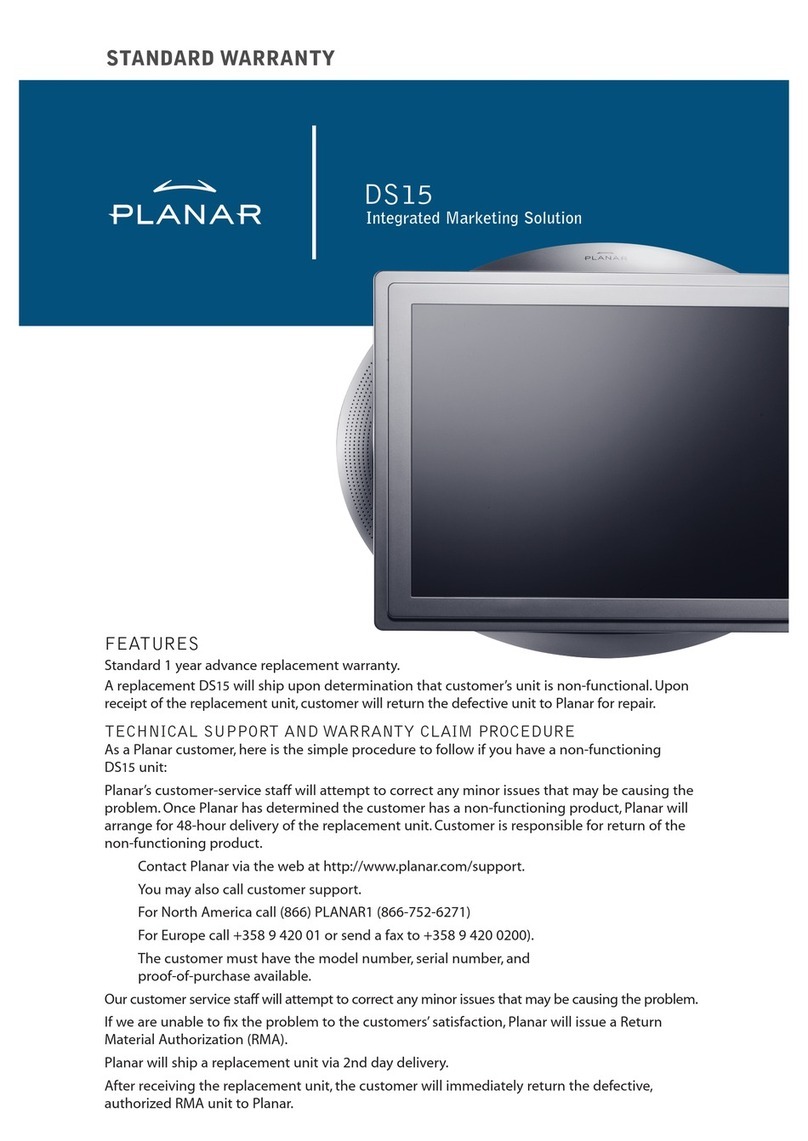 Planar DS15 Parts list manual