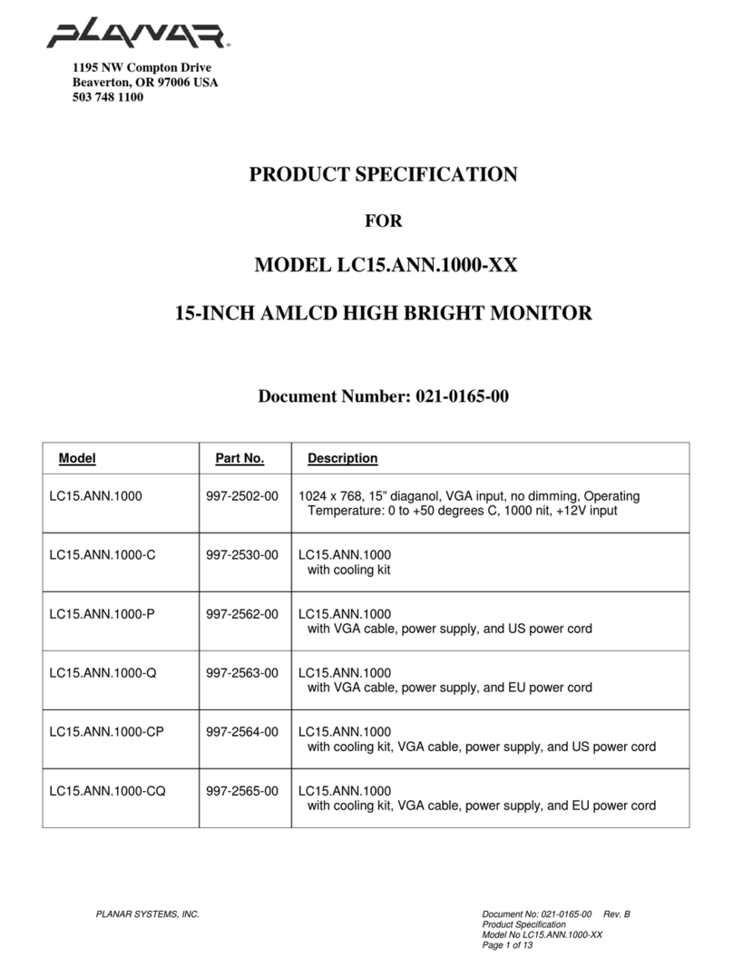 Planar LC15 User manual