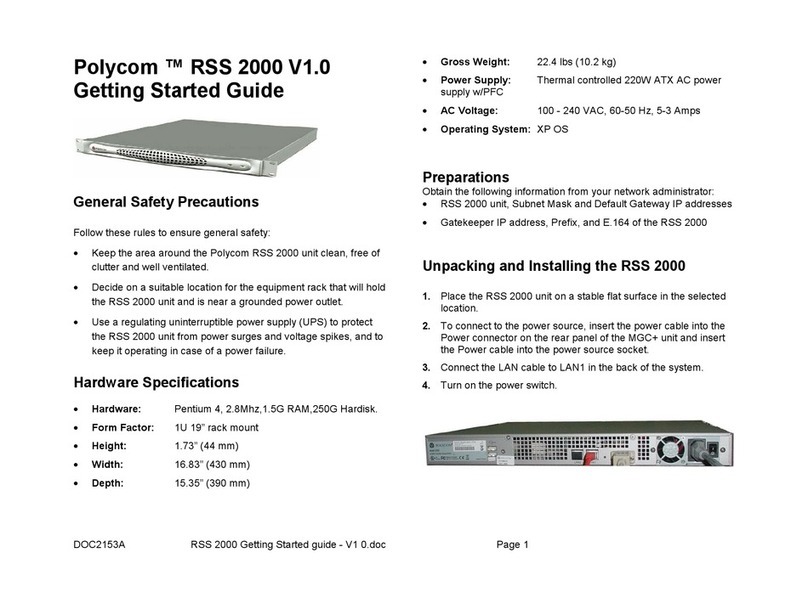 Polycom RSS 2000 User manual
