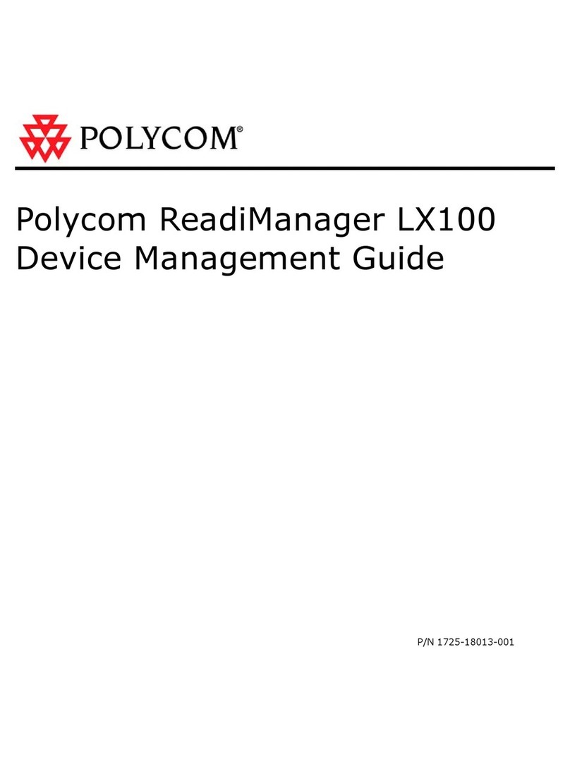 Polycom ReadiManagerLX100 Management guide