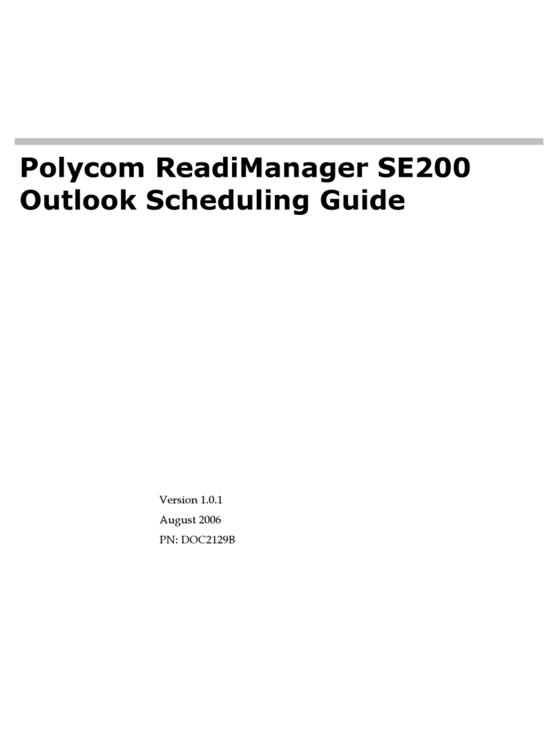 Polycom ReadiManagerSE200 Quick start guide