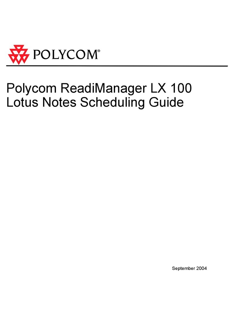 Polycom ReadiManagerLX100 Software guide