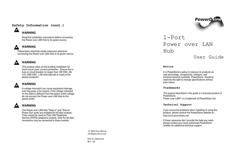 PowerDsine 6001 User manual