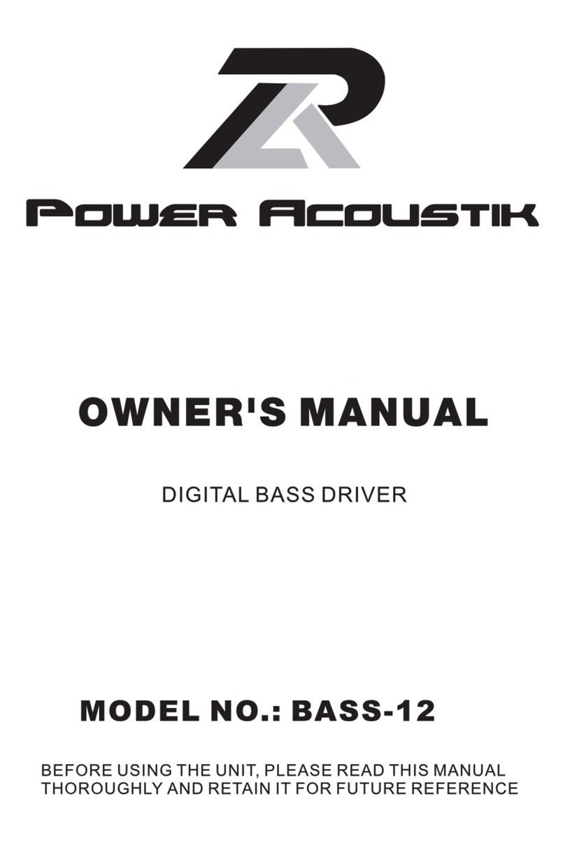 PowerAcoustik BASS-12 owner's manual