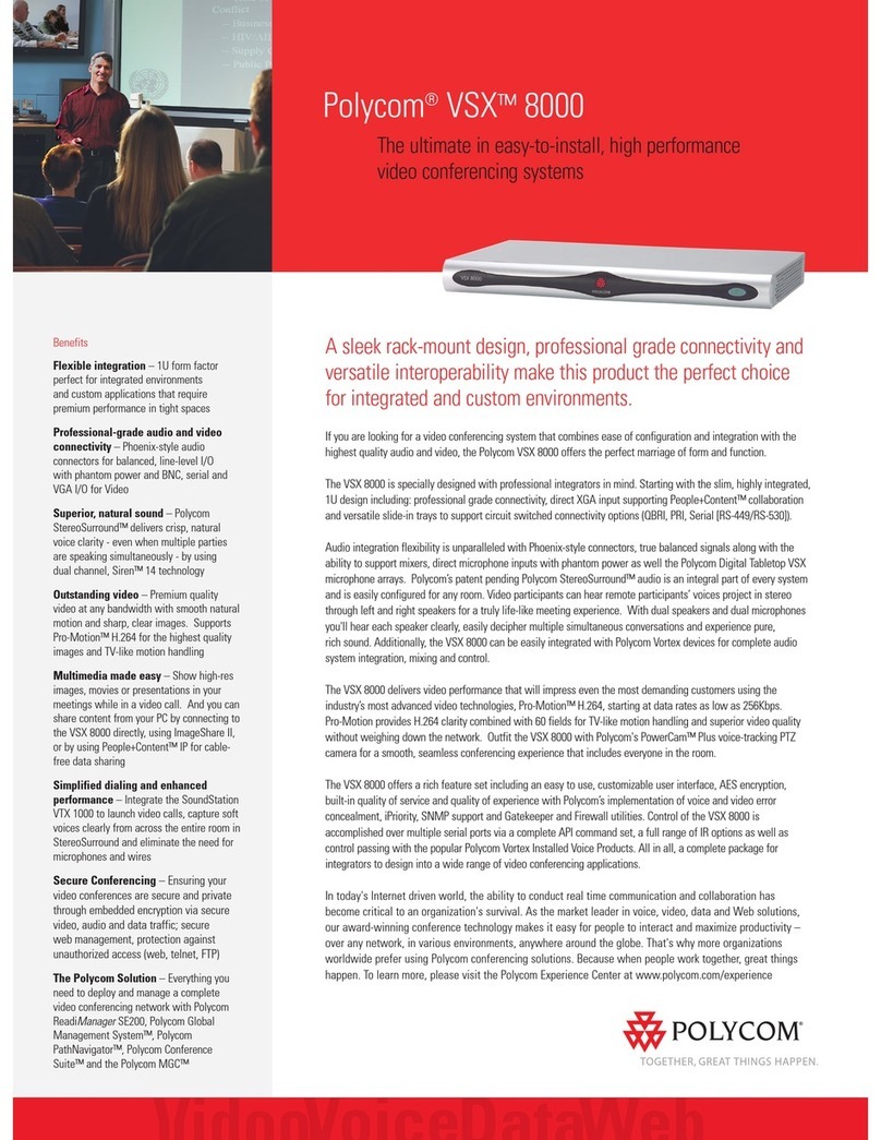 Polycom VSX 8000 Series User manual