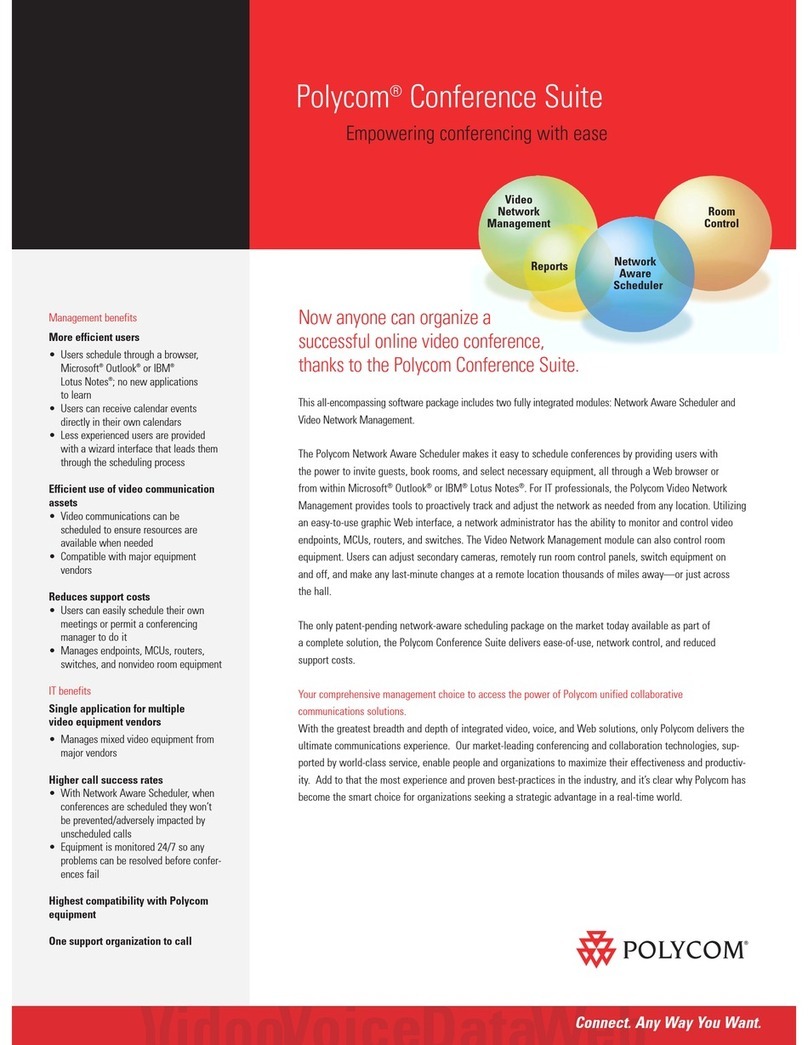 Polycom ConferenceSuite User manual Polycom ConferenceSuite User manual