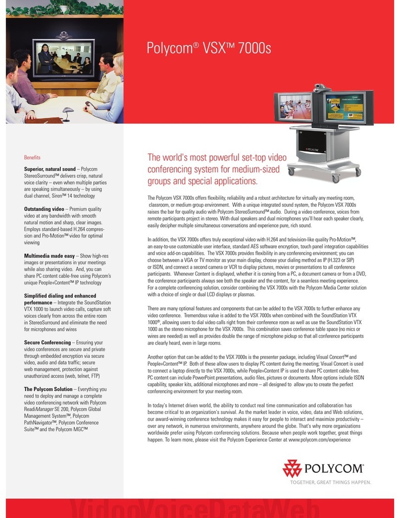 Polycom VSX 7000s Series User manual