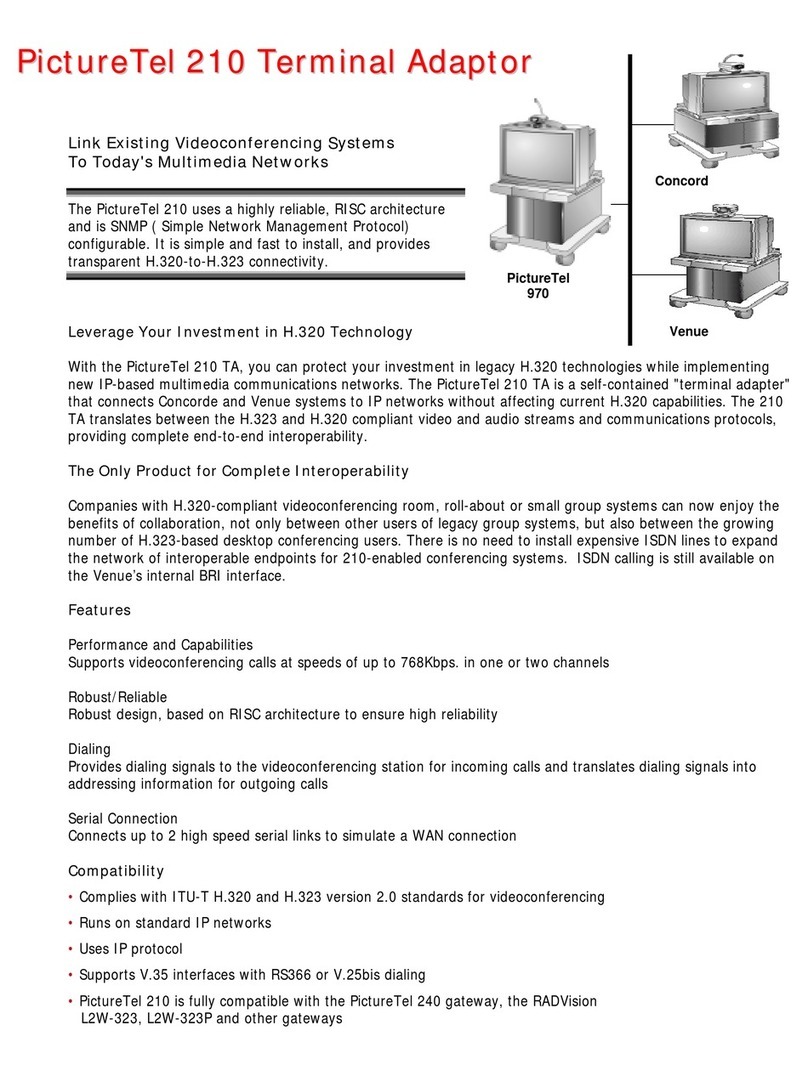 PictureTel PictureTel 210 Specifications