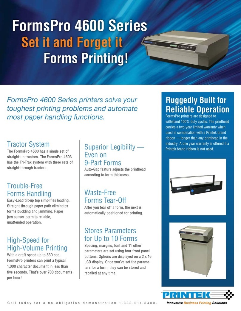 Printek FormsPro 4600 User manual