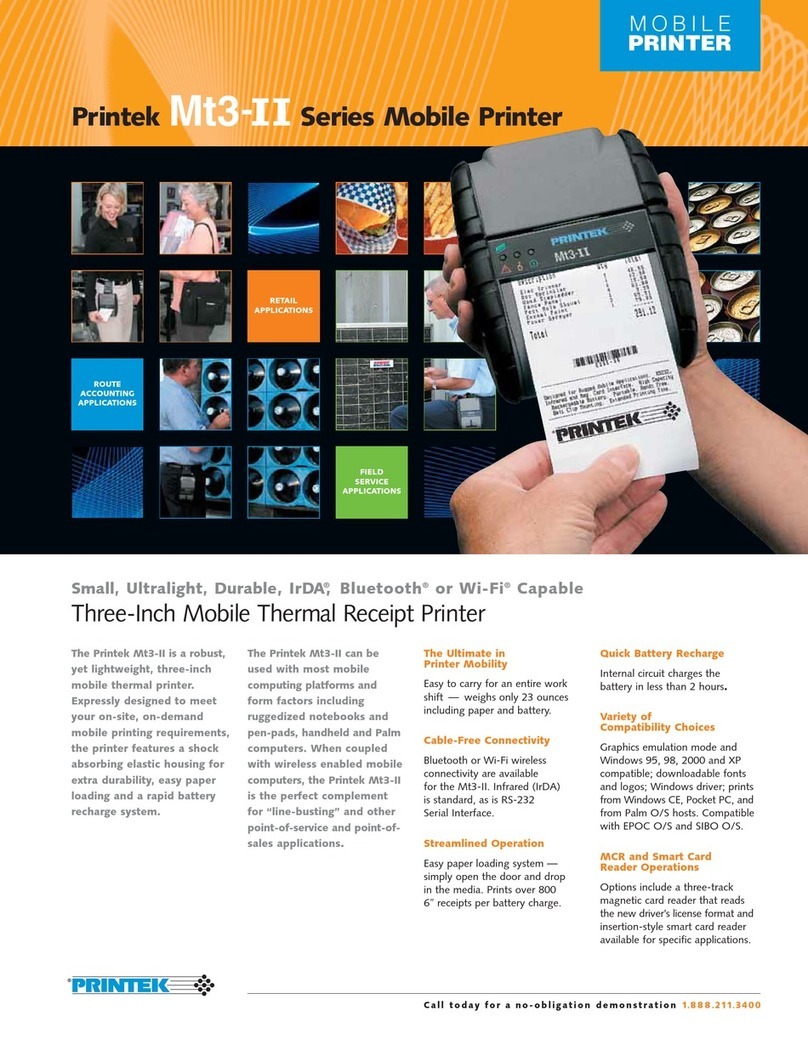 Printek Mt3-II Series User manual