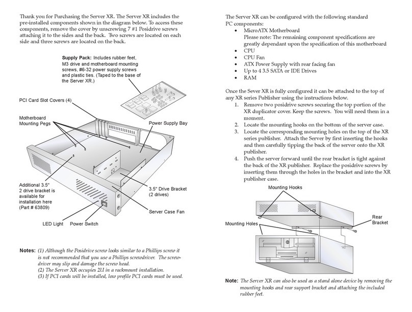 Primera Server XR User manual