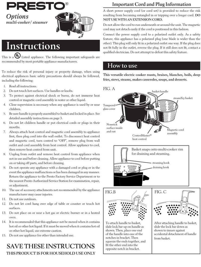 Presto 6003 instructions