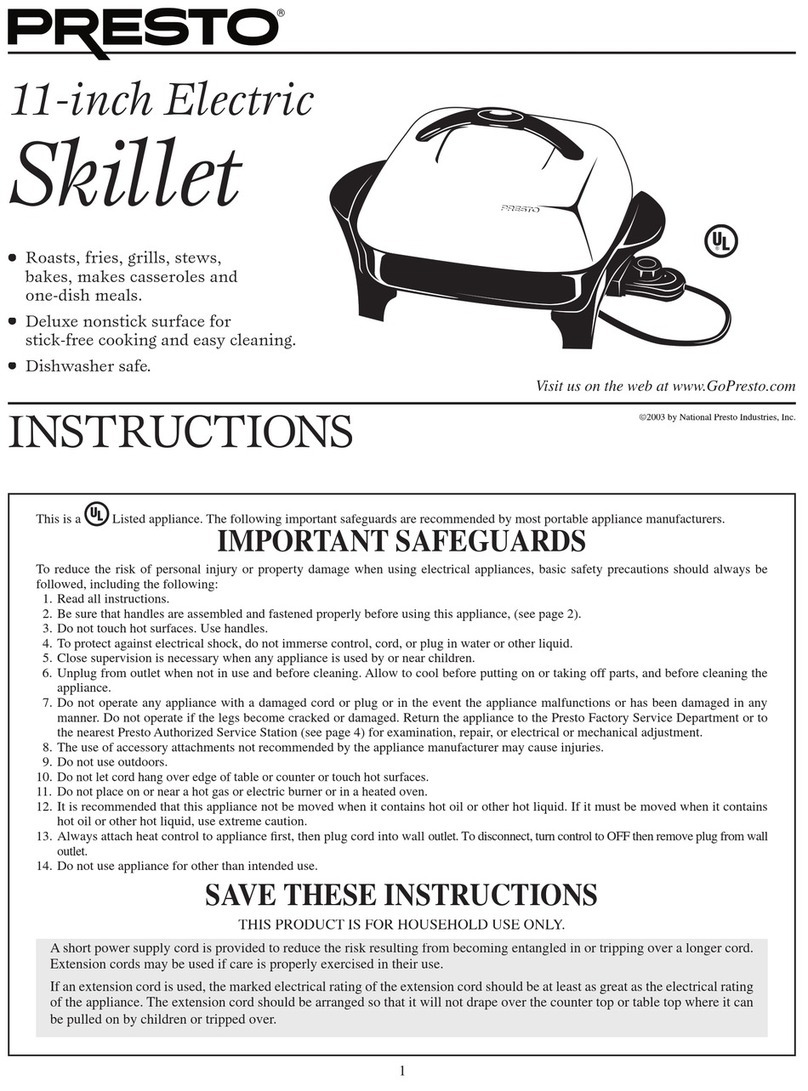 Presto 6620 User manual
