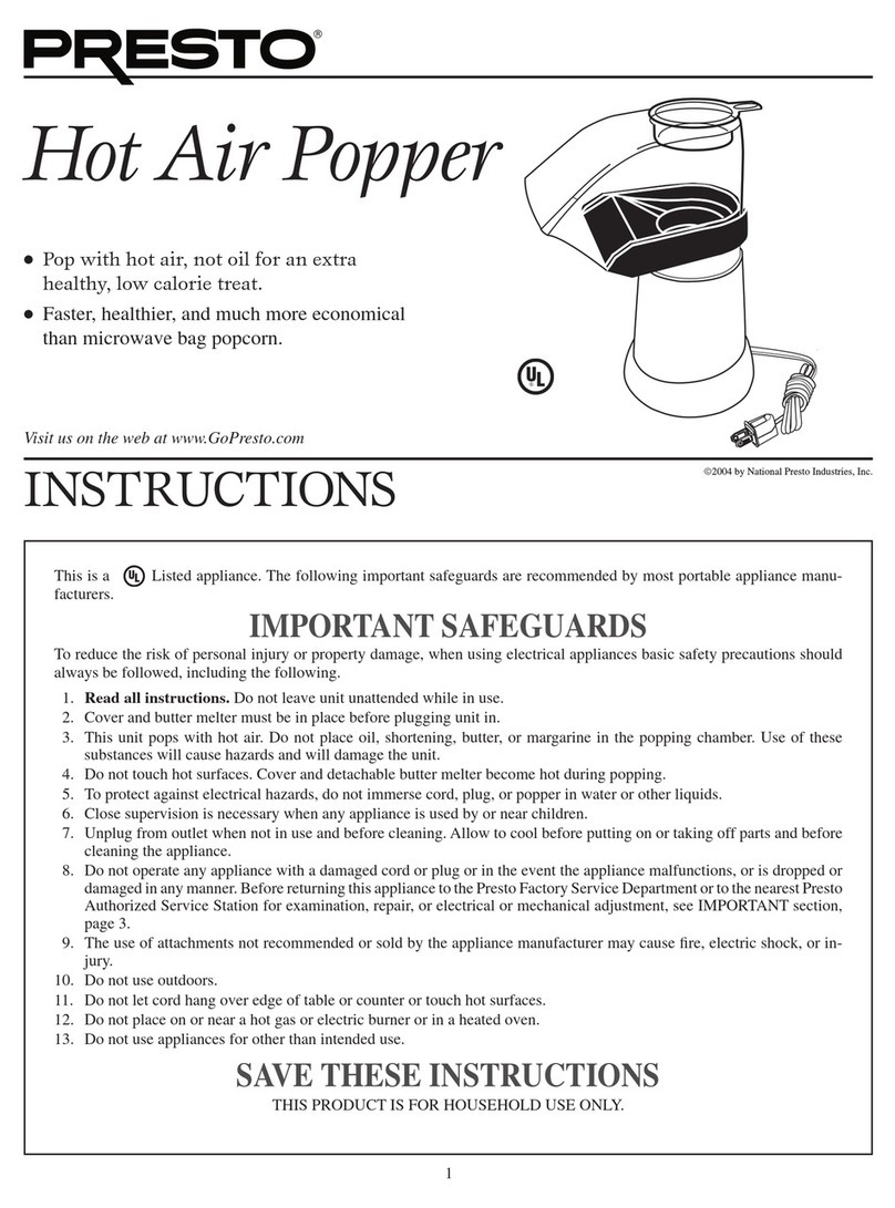 Presto 4820 User manual