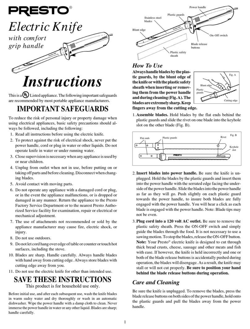 Presto 3820 User manual