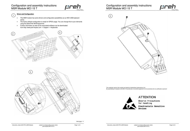 Preh MCI 15T User manual
