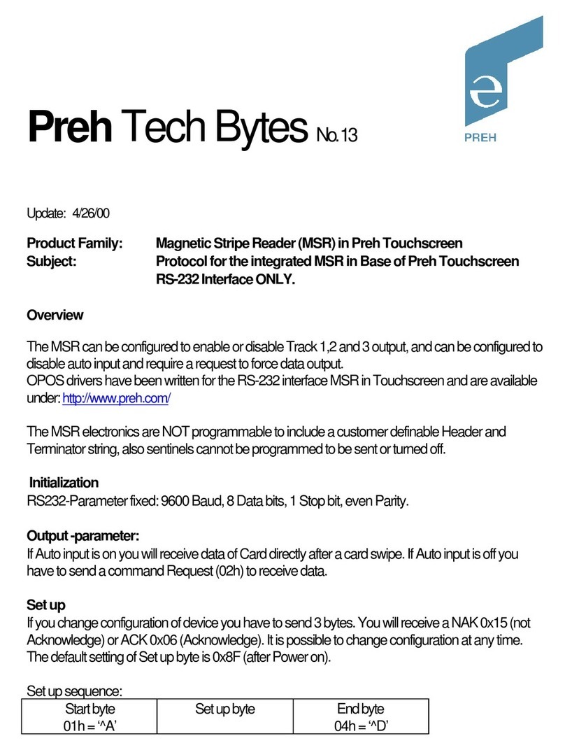 Preh MC12 Protocol information