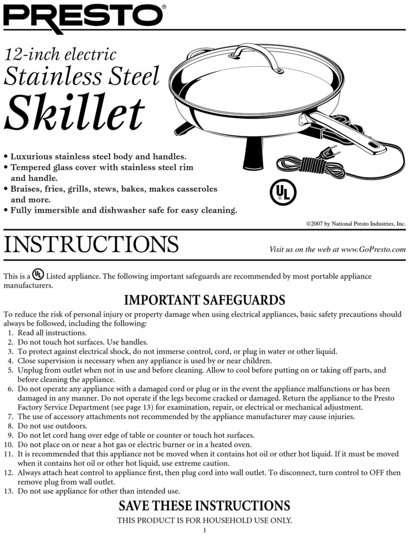 Presto 7300 User manual