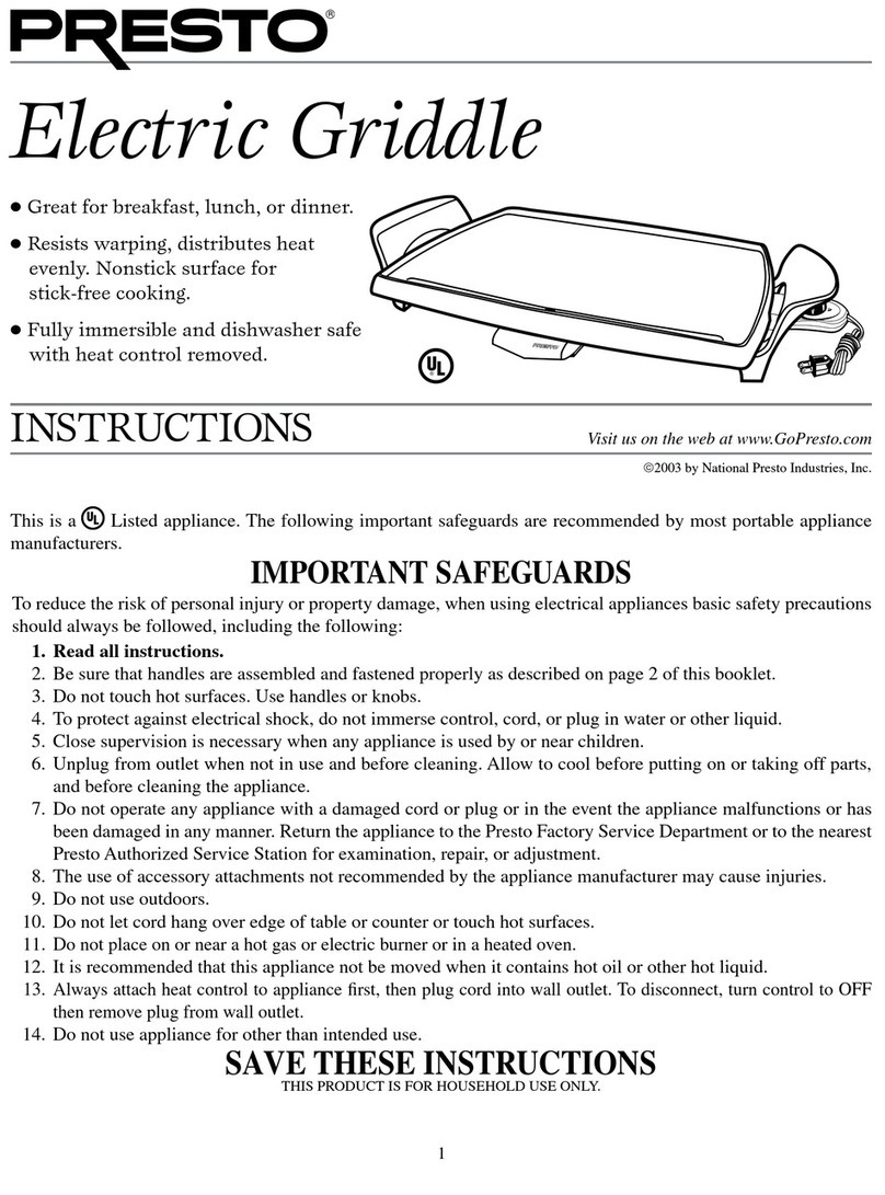 Presto 7044 User manual Presto 7044 User manual