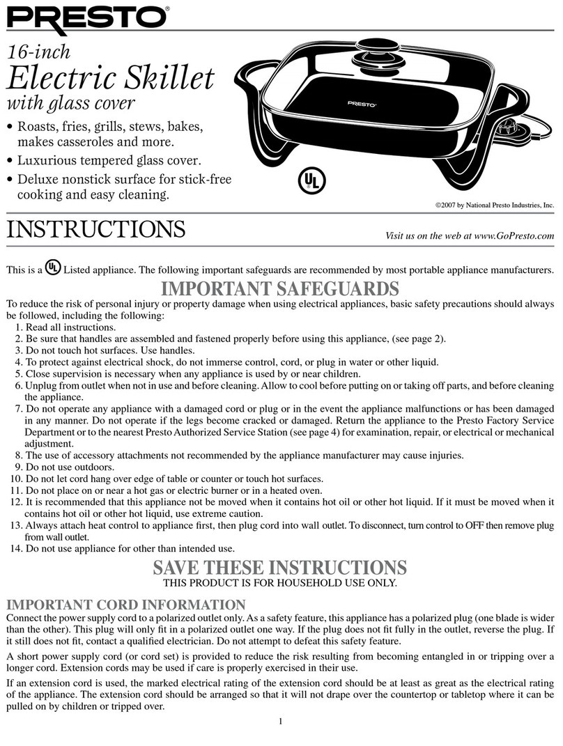 Presto 6852 User manual