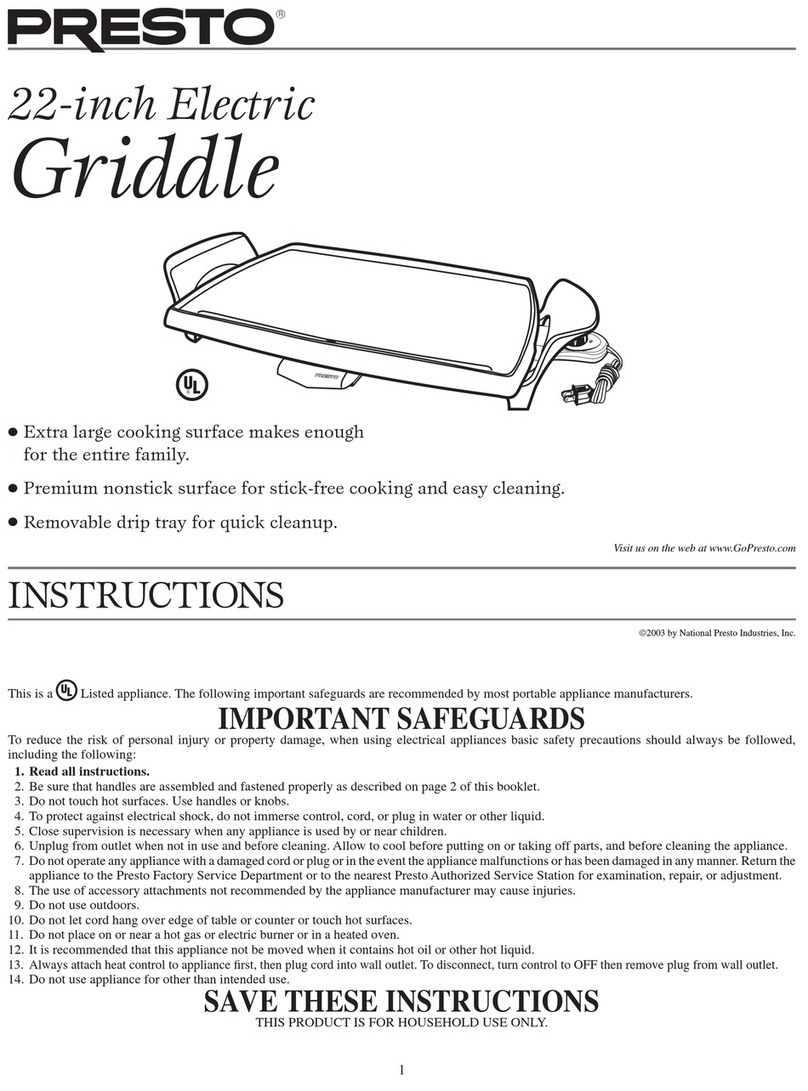 Presto 7038 User manual