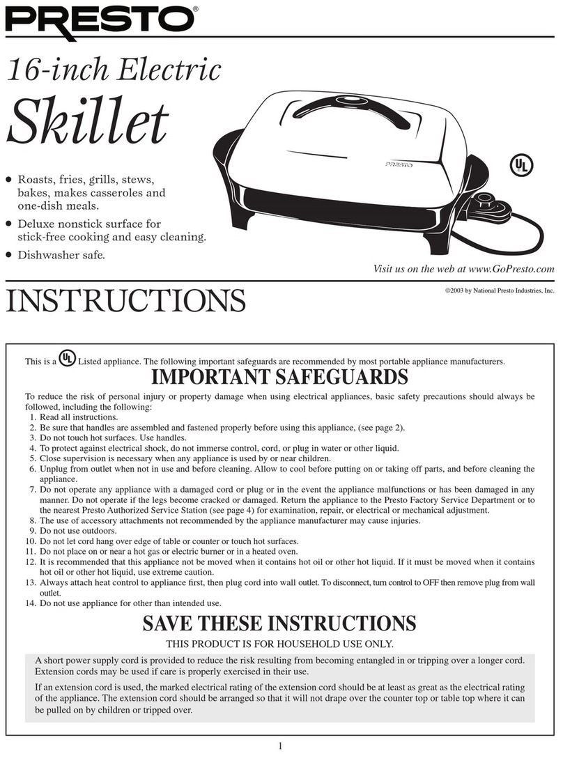 Presto 6850 User manual
