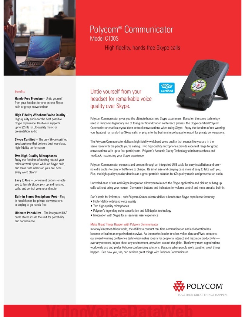 Polycom COMMUNICATOR C100S User manual