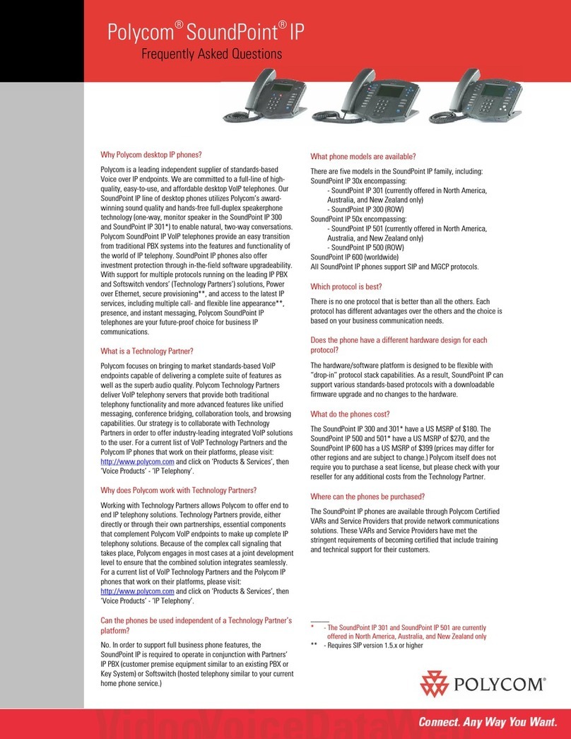 Polycom SoundPoint IP 300 Instruction Manual