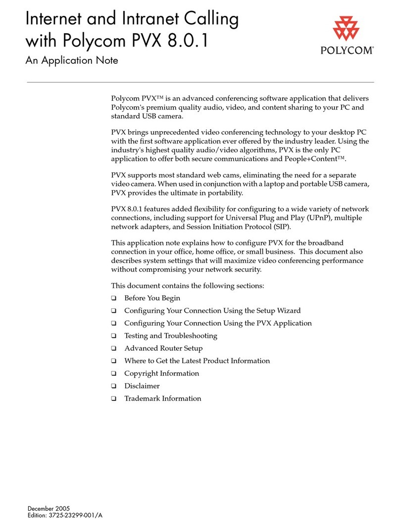 Polycom PVX Quick start guide