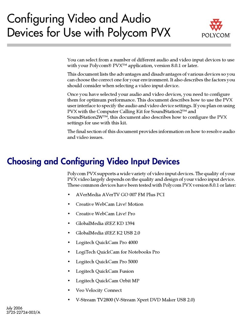 Polycom PVX supplementary guide Polycom PVX supplementary guide